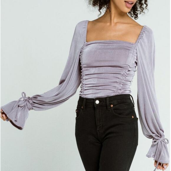 Free People Tops - Free People Meant To Be Purple Bodysuit Size Large